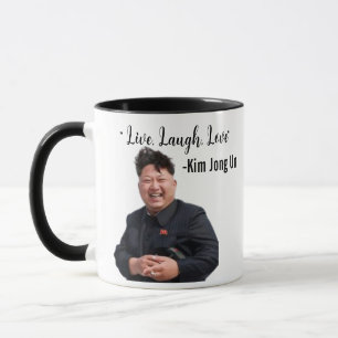 Caneca Kim Jong Un, Live, Laugh, Love, Meme Gift