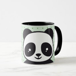 Caneca Kindertasse Pandabär - grün |