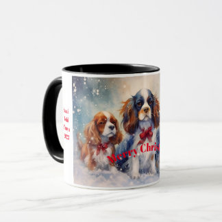 Caneca King Charles Cavalier Christmas Love Mug