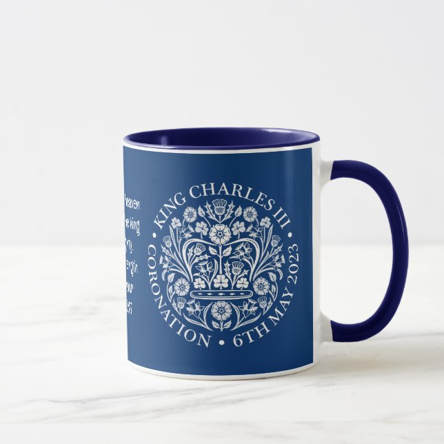 Caneca KING CHARLES III CORONATION Blue Christian (Direita)