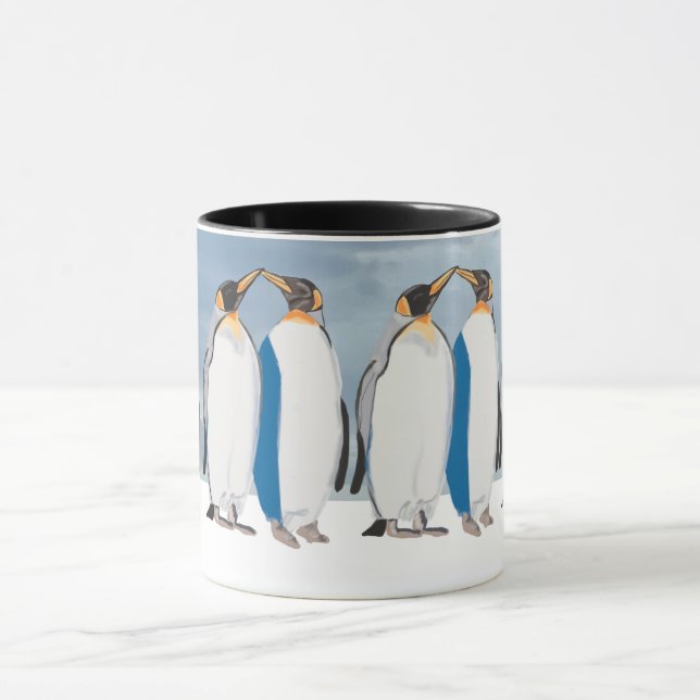 Caneca King Penguin Pair Kissing  (Centro)