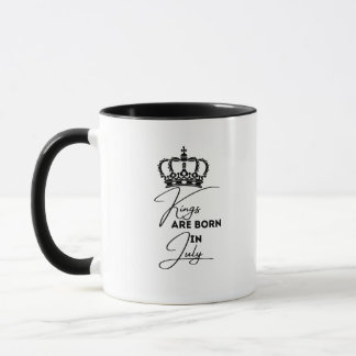 Caneca Kings Are Born in July – Birthday Mug for Men