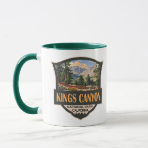 Caneca Kings Canyon National Park Ilustration Retro Art