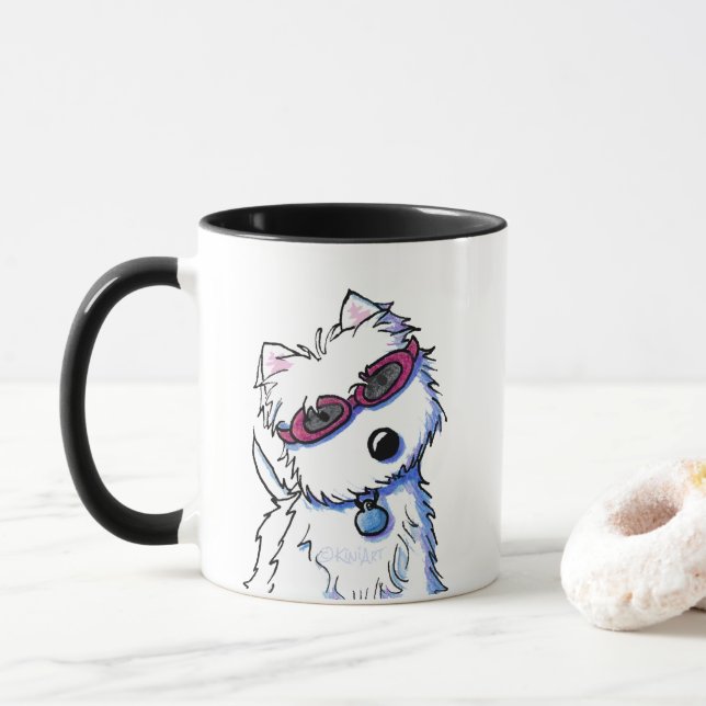 Caneca KiniArt Doggles Westie Mug (Com Donut)