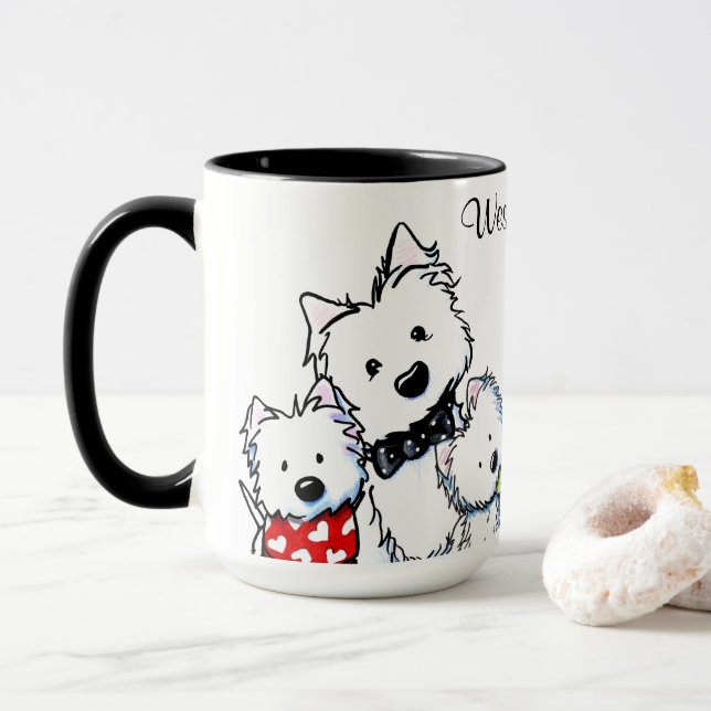 Caneca KiniArt Westies Mug (Com Donut)