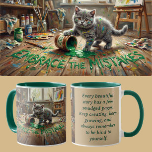 Caneca Kit de Mentalidade de Crescimento Gatinho Animalco
