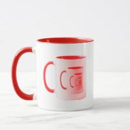 Caneca Kitschen 5 Dimension Logotipo Mug Diner Red