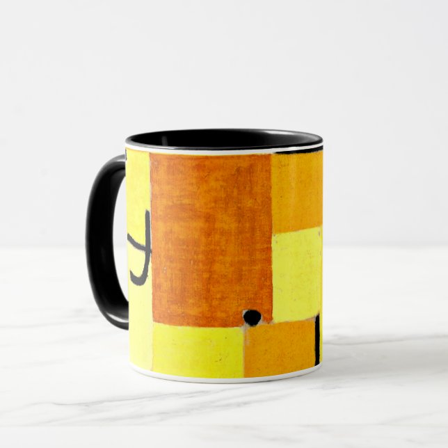 Caneca Klee - Caracteres em amarelo (Frente Esquerda)