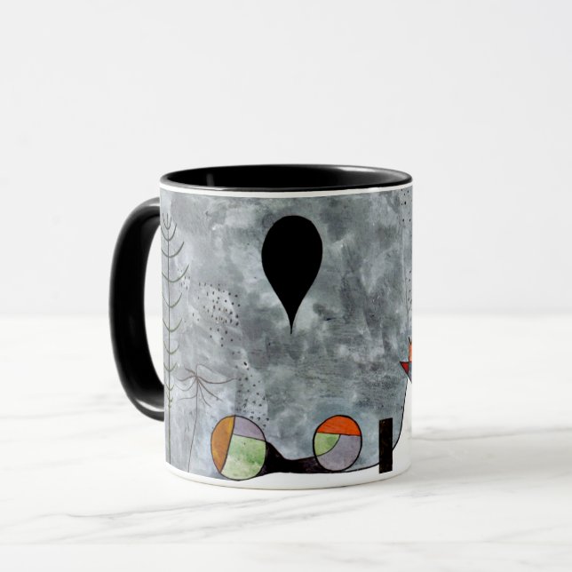 Caneca Klee - inverno, trabalho de arte popular (Frente Esquerda)