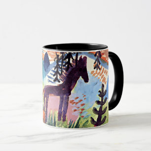 Caneca Klee - O Cavalo, famosa pintura