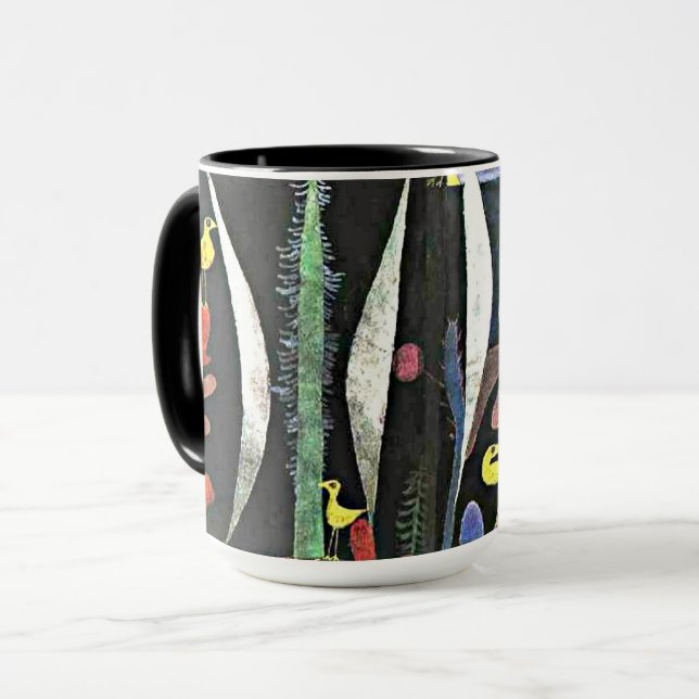 Caneca Klee - Paisagem com Pássaros Amarelos (Frente Esquerda)