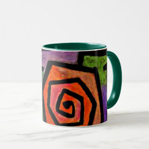 Caneca Klee - Rosas heróicas, trabalho de arte de abstrat