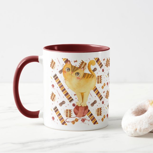Caneca Knit de Gato Gato (Com Donut)