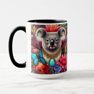 Caneca Koala Bear australiano Native Floral Art Mug