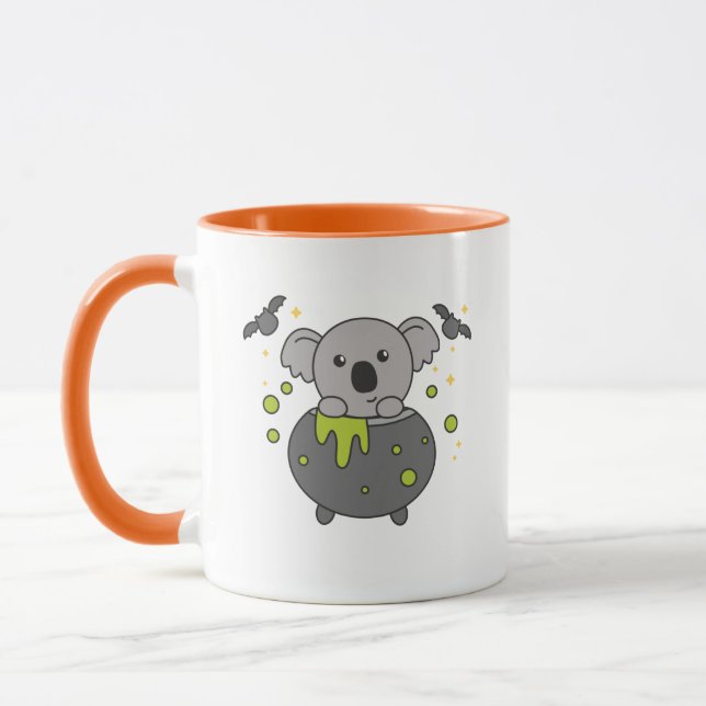 Caneca Koala Happy Halloween Cauldron Bat (Esquerda)