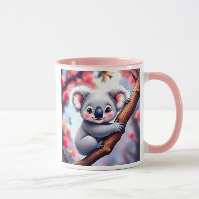 Caneca Koala sur une Branche au Printemps Australien. (Direita)