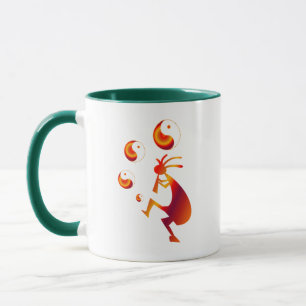 Caneca Kokopelli com Red Yin Yang