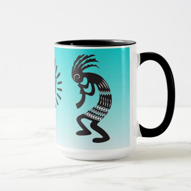 Caneca Kokopelli com símbolo nativo americano do sol (Direita)