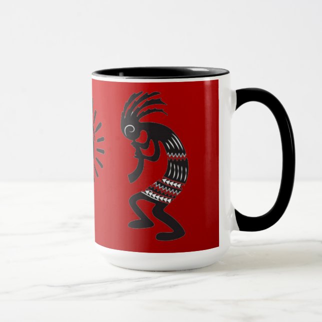 Caneca Kokopelli com símbolo nativo americano do sol (Direita)