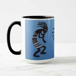 Caneca Kokopelli com símbolo nativo americano do sol