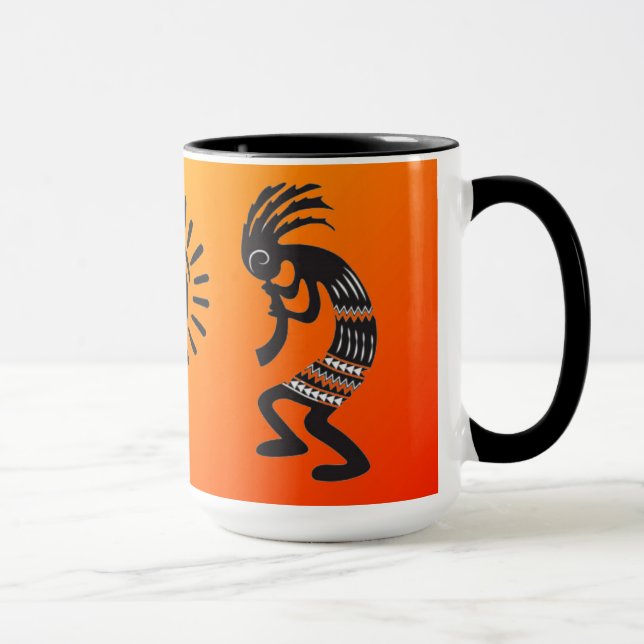 Caneca Kokopelli com símbolo nativo americano do sol (Direita)