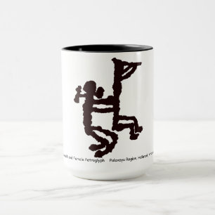 Caneca Kokopelli e Petróglifo Feminino