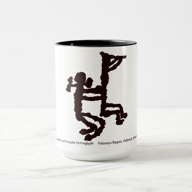 Caneca Kokopelli e Petróglifo Feminino (Centro)