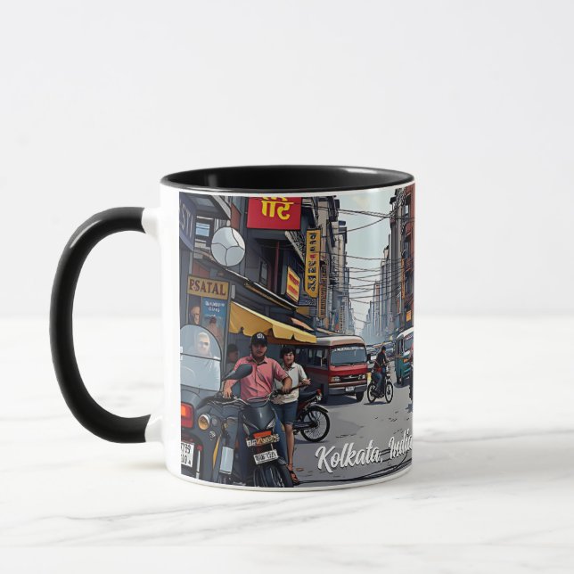 Caneca Kolkata, Índia, centro Keepsasaur Souvenir (Esquerda)