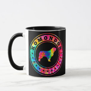Caneca Komondor Tie Dye Mãe Pai Amante de Cachorro