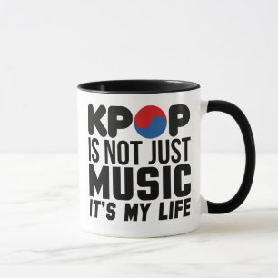 Caneca Kpop é meus gráficos do slogan da música da vida
