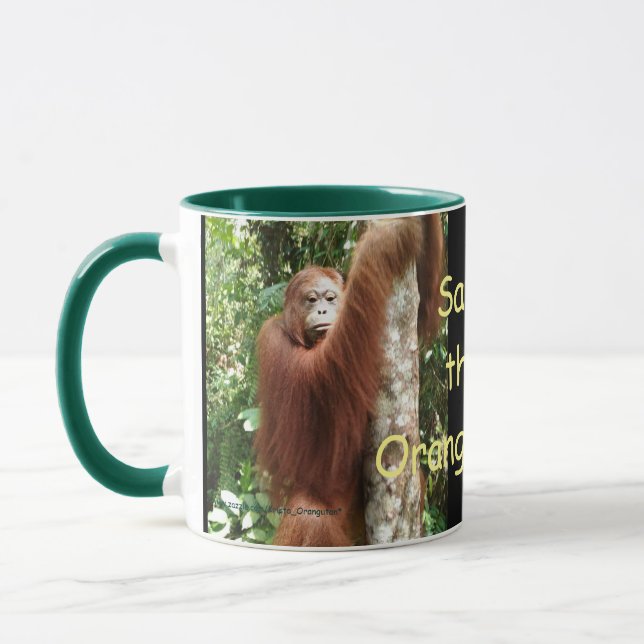 Caneca Krista Orangutan salva os orangotangos (Esquerda)