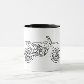 Caneca KTM Motocross line art