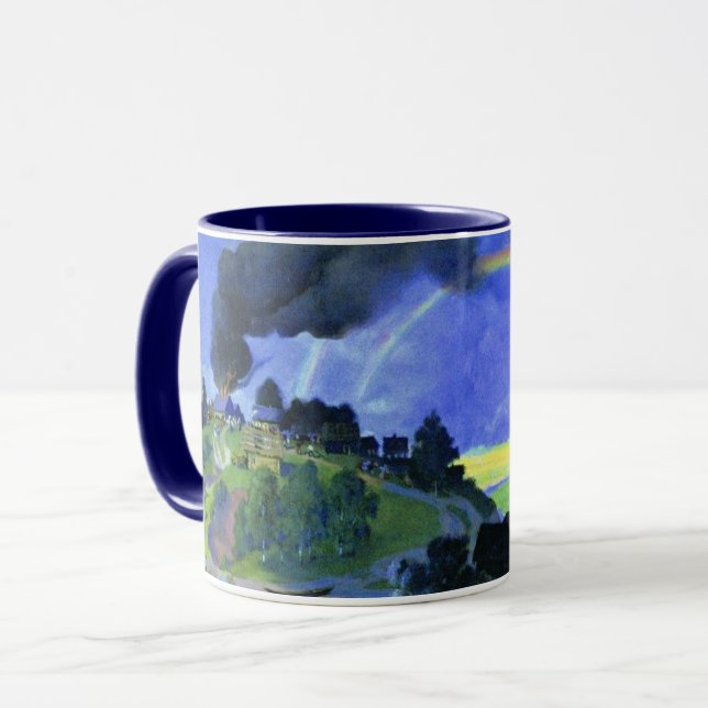 Caneca Kustodiev trabalho de arte, Depois da Tempestade, (Frente Esquerda)