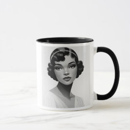Caneca L’élégance intemporelle d’une jeune femme.