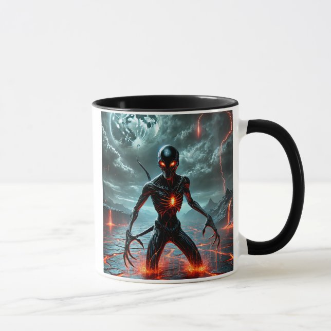 Caneca L’être de lave venu d’un autre monde. (Direita)