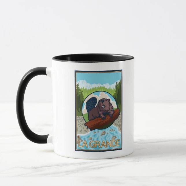 Caneca La Grande, OregonBeaver e Árvores (Esquerda)