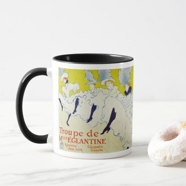 Caneca La Troupe de Mlle Eglantine por Toulouse Lautrec (Com Donut)