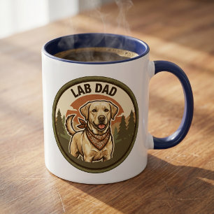 Caneca Lab Dad Presente para Pai de Labrador V
