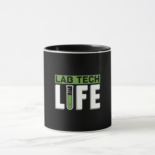 Caneca Lab Tech Life Laboratory Technician Science (Centro)