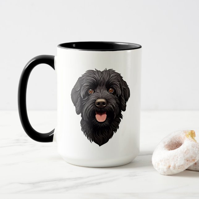 Caneca Labradoodle Black Dog (Com Donut)