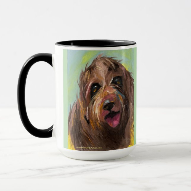 Caneca Labradoodle | Mug de dois tons, 15 oz (Esquerda)