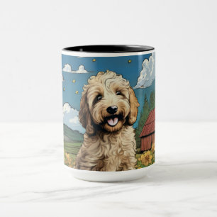 Caneca Labradoodle Puppy Fazenda Morning