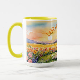 Caneca Labrador Amarelo Retriever Puppy Sunrise