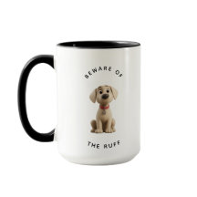 Labrador engraçado "Cuidado com o Latido" 
