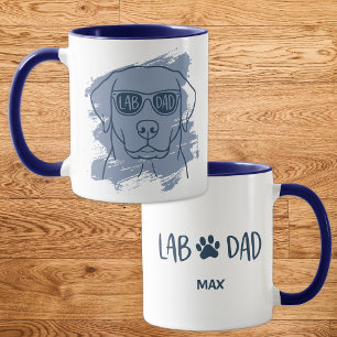 Caneca Labrador Pai com Nome Personalizado e Pince
