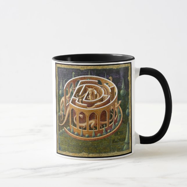 Caneca Labyrinth Mug, Daedal: Maze art, dinossauros (Direita)