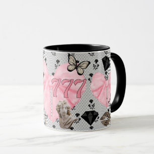 Caneca Lace Black 777 Leopard Mug, feminino, cor de rosa