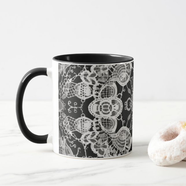 Caneca Lace Floral Harmony (Com Donut)