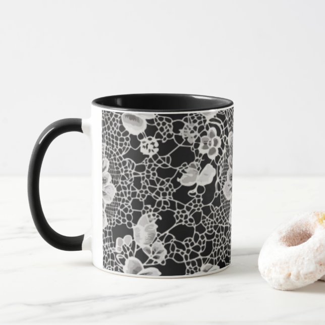 Caneca Lace Floral Harmony (Com Donut)