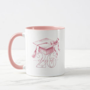 Caneca Laço Coquete Rosa Turma de Formatura de 2026 Garot